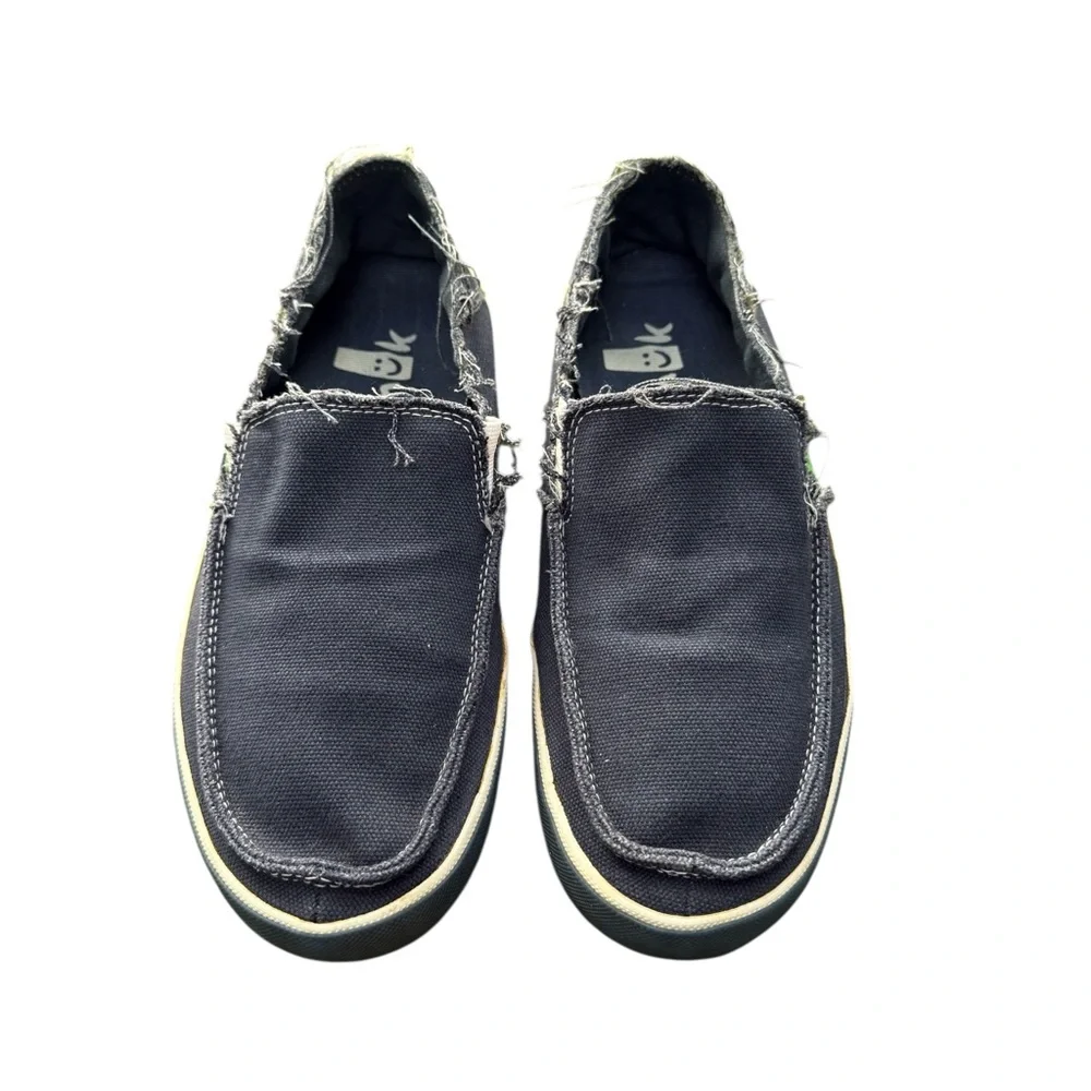 Sanuk Vagabond Sidewalk Surfers Slip On Loafers Men’s‎ Size 8 Navy Canvas